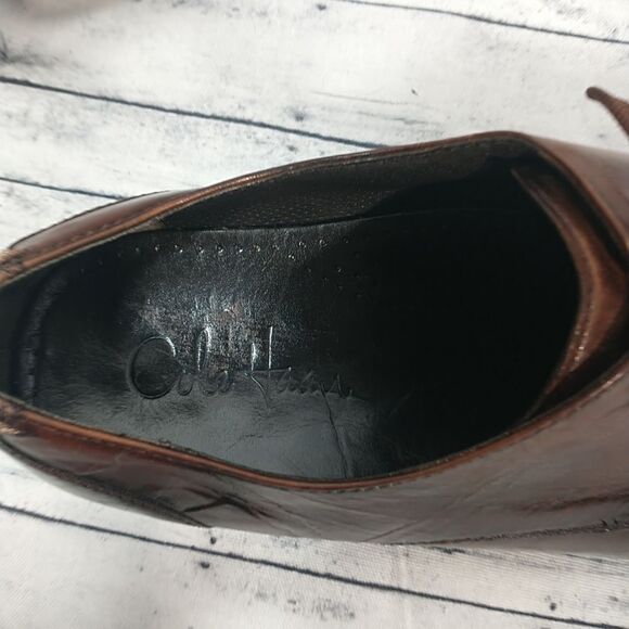 Cole Haan City Brown Men's SZ 11M Leather Split Toe Lace Up Dress Oxfords - Picture 9 of 10